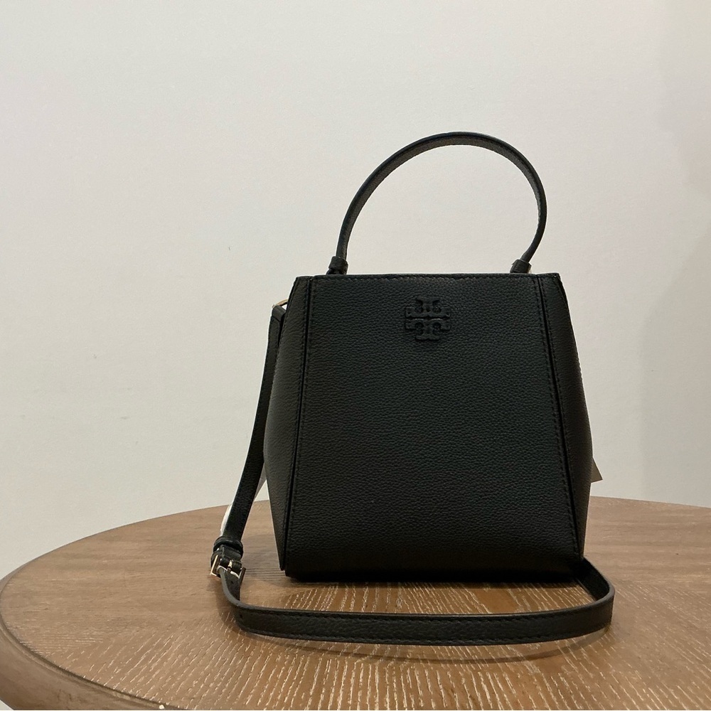 Tory Burch Megraw Leather Small
Bucket Bag - Picture 6 of 10